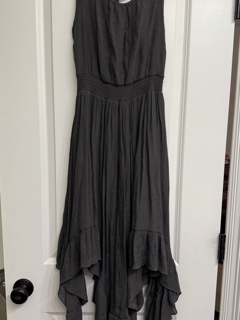 Joyfolie Black Sleeveless Ruffle-Hem Girls' Dress